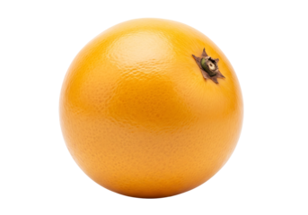 Close-up view of a single, whole citrus fruit.