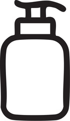 Fototapeta premium Simple Black and White Soap Dispenser.