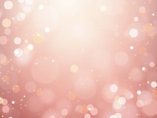 Sparkling pink champagne bubbles and glowing bokeh lights. Abstract festive party background with a touch of rose gold glitter for a magical celebration