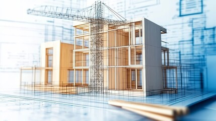Detailed Architectural Design and Construction Blueprint Visualization for Modern Home Project