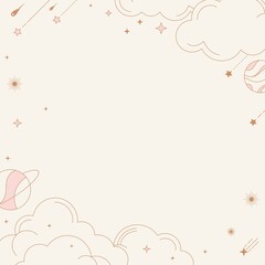 Celestial frame background, abstract pastel design