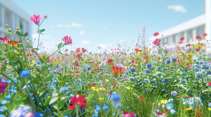 poppy flowers in field