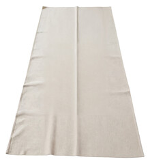 Beige Linen Table Runner on Transparent Background for Dining Decor, Wedding Table Settings, and Digital Product Mockups