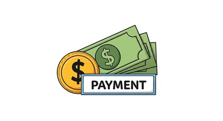 Illustration of money and payment symbol