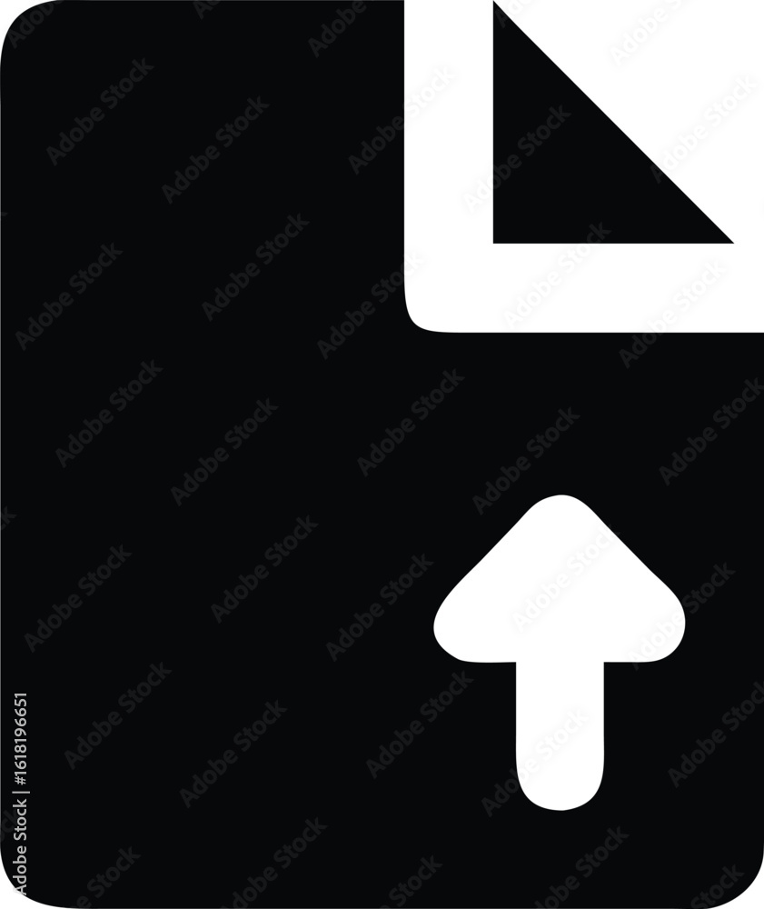 Fototapete vector art of an upload file icon a document with an arrow pointing upwards for data transfer