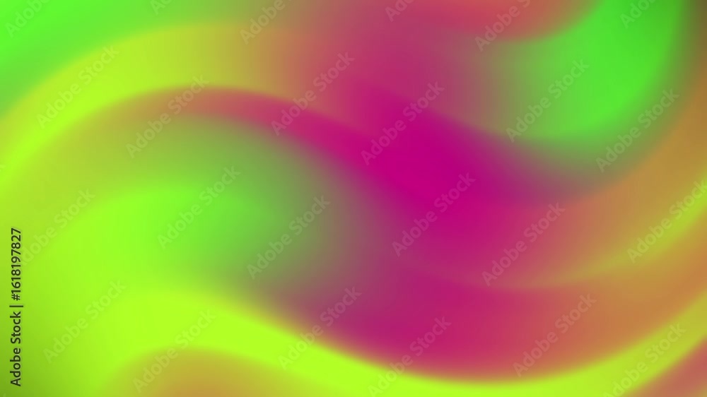 Aufkleber abstracts abstract gradient background animation with smooth flowing waves of vibrant green and pink