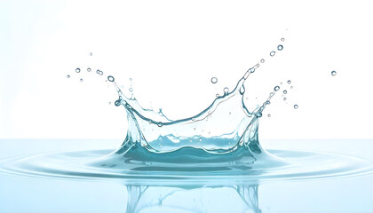 Water liquid splash isolated on white background