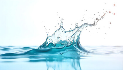 Water liquid splash isolated on white background