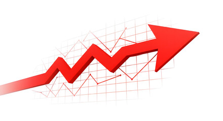 Chart style arrow showing market increase ideal for bullish investment updates