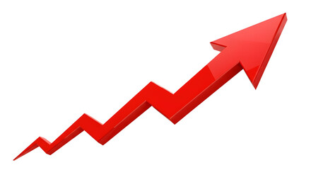 Bold rising arrow ideal for content on business success or crypto performance