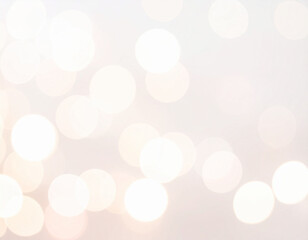 Soft White and Beige Bokeh Lights on a Gentle Pastel Background

