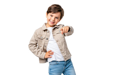 portrait of a boy isolated on white
