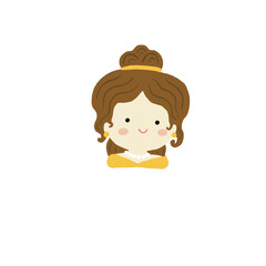 Cute little princess illustration elements - Belle. Wonderland