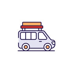 Van icon design with white background stock illustration