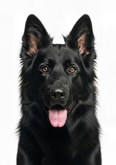 Fototapeta premium Cachorro Pastor Alemão em um fundo de estúdio branco