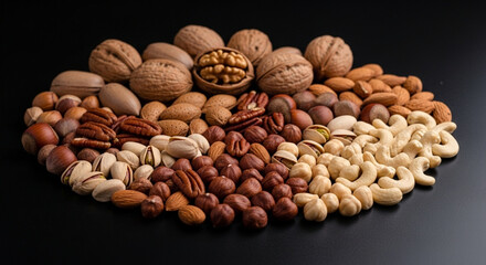 Obraz premium mixed nuts and raisins