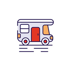 Carvan icon design with white background stock illustration