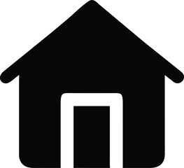 Vector art of a simple house icon representing home, real estate, residential architecture in vector format