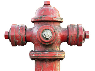 red fire hydrant on white background