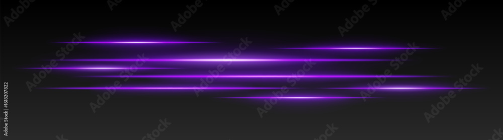 Wall mural fast beam set icon. multiple parallel glowing lines in motion layout, forming energetic direction wi