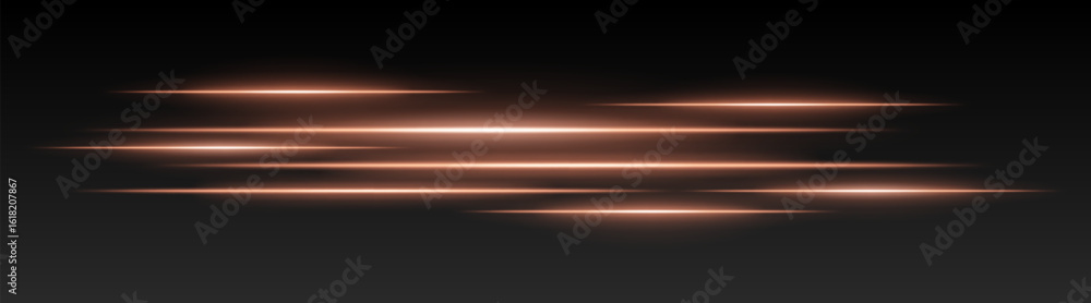 Wall mural fast beam set icon. multiple parallel glowing lines in motion layout, forming energetic direction wi