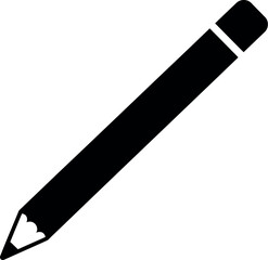 Black pencil icon writing drawing education creativity