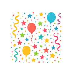 illustration of spiral confetti celebration