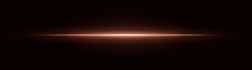 Radiant light. Straight glowing beam with intense center and dark fade edges. Suitable for digital interfaces and futuristic motion effects.