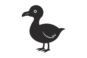 Obraz premium duck black isolated on white background