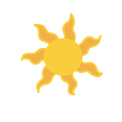 Cute little princess illustration elements - Rapunzel sun set objects. Wonderland