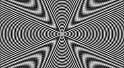 Black and White Concentric Circle Pattern, Creating an Optical Illusion Effect. Ideal for Modern Digital Designs, Backgrounds and Abstract Art with Dynamic Visual Appeal