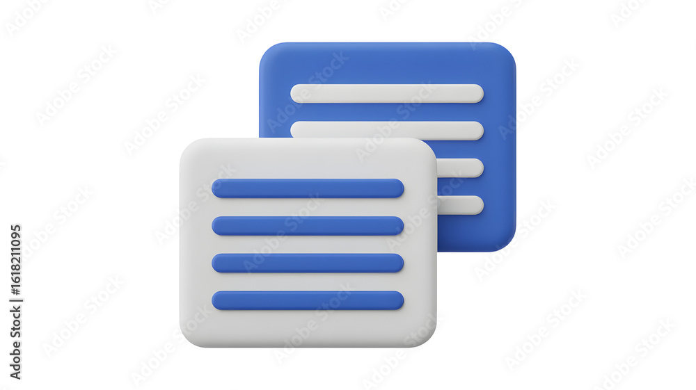 Poster modern 3d message icons represent communication and data exchange