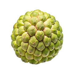 Obraz premium Close up of a ripe and fresh sugar apple on white