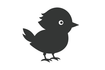 Obraz premium baby-birds black-illustration-silhouette vector