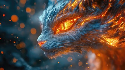 Fantasy animals with glowing eyes, hybrid forms, magical wings, imaginative anatomy, colorful design, surreal setting, dreamlike creature, mythical style, creative blend