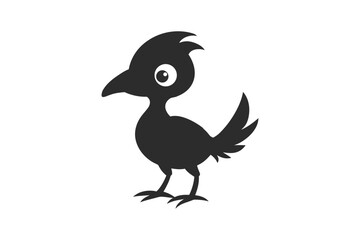 Fototapeta premium baby-birds black-illustration-silhouette