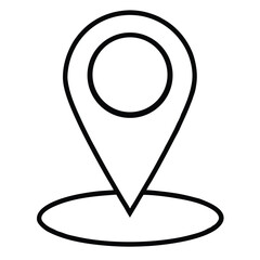 Vector art of a simple location pin icon representing map marker for navigation destination point