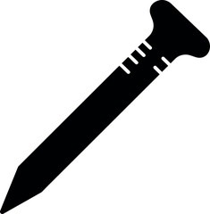 Black metal screw icon