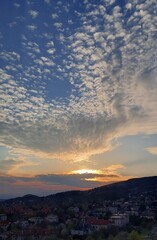 sunset in the mountains