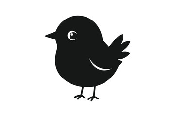 Obraz premium baby-birds --black-illustration-silhouette-vector
