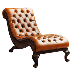 Elegant Leather Chaise Lounge Chair for Luxurious Interior Design Ambiance