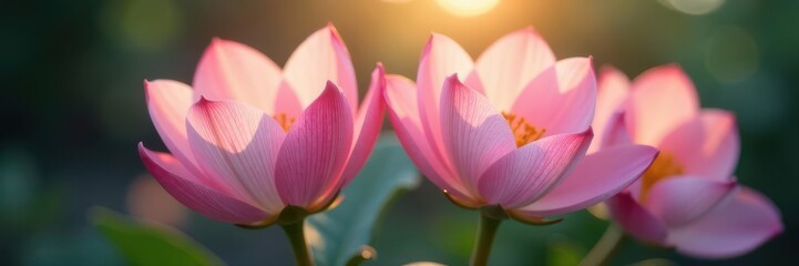 Fototapeta premium Soft light illuminates cluster of pale pink, overlapping petals , spring, home decor