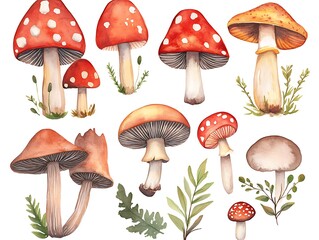 水彩きのこの調べ