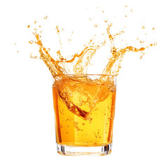 Vibrant Orange Beverage Splash: Perfect for Refreshing Summer Drinks