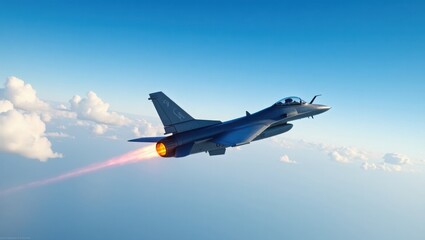 f 16 fighter jet, airplane in the sky, 