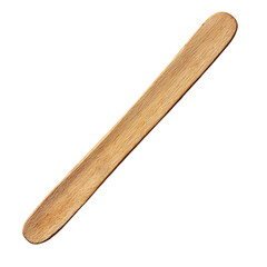 Single Wooden Craft Stick Isolated on White Background for Creative Projects