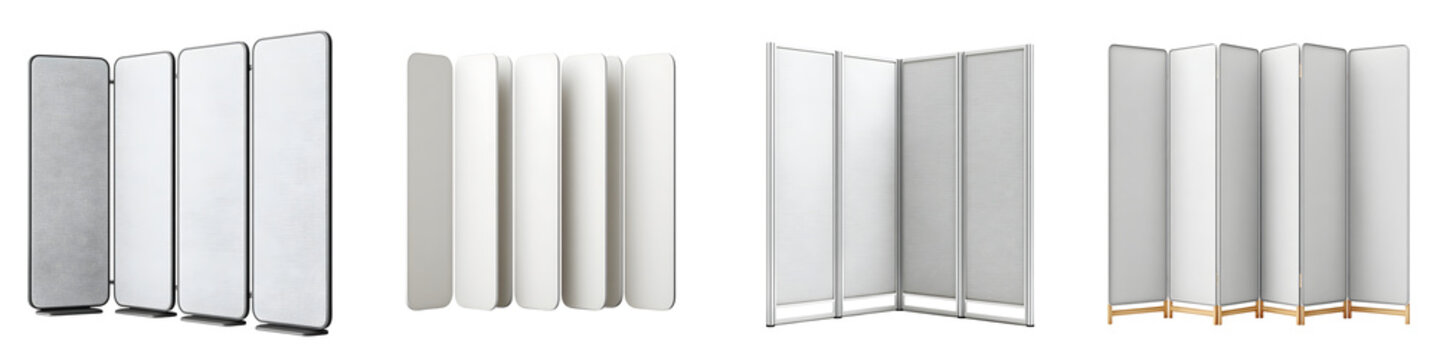 Modern Room Dividers: White Panel Screens for Interior Design