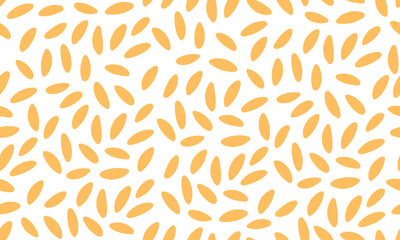 Seamless pattern with Italian pasta. Pasta risoni, orzo. Italian food  background. Hand drawn flat vector illustration