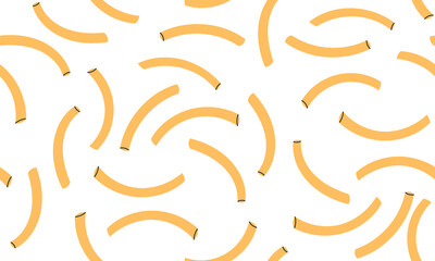 Seamless pattern with Italian pasta. Pasta maccheroni. Italian food  background. Hand drawn flat vector illustration
