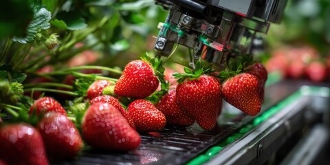 Advanced Robotic System Harvesting Ripe Strawberries in a Modern Farm